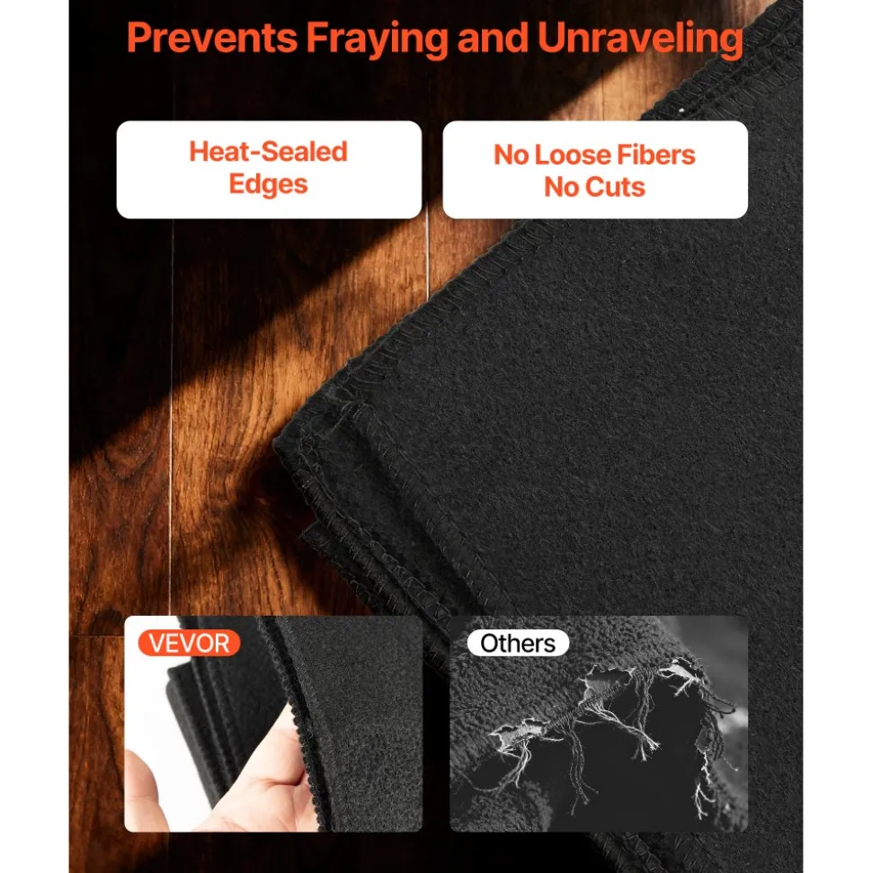 VEVOR Carbon Felt Welding Blankets, 2-Pack 20" x 36" Flame Retardant Welding Blanket, Up to 1800°F Heat Resistant Safety Protection Blanket, 3.5mm Thickened Carbon Fiber Fireproof Insulation Mat Pad