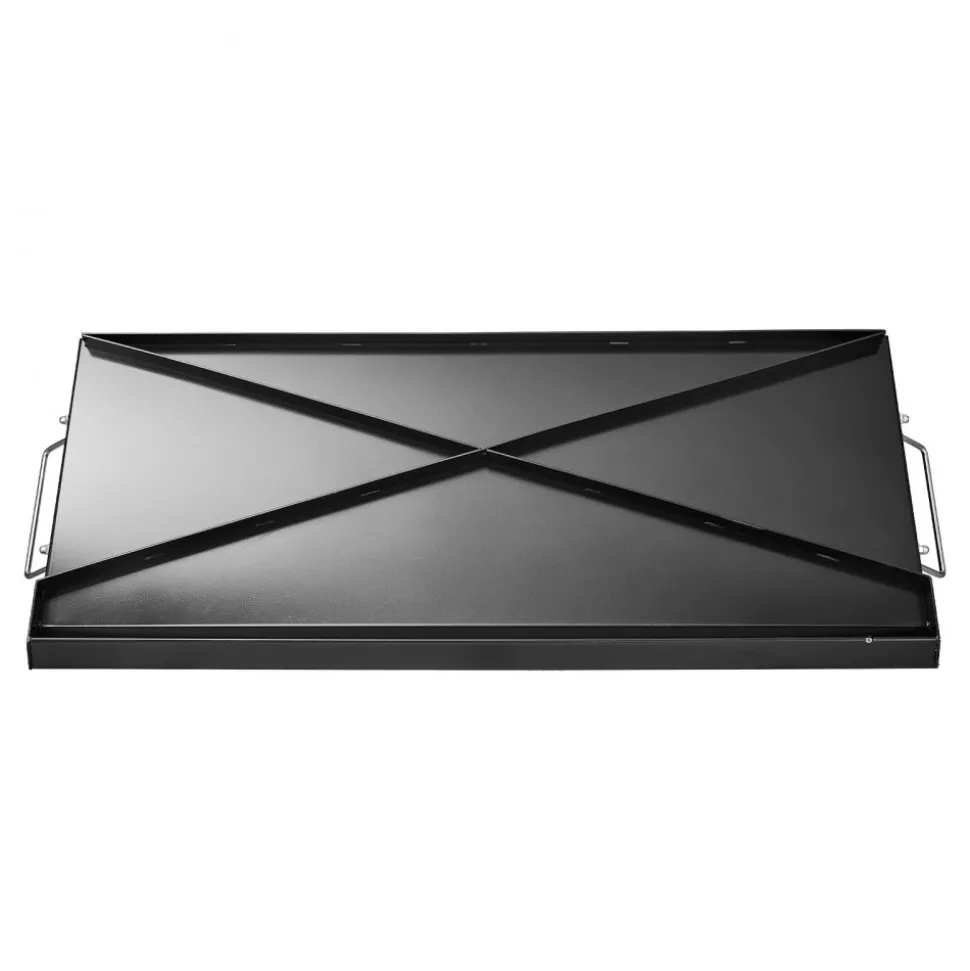 VEVOR Carbon Steel Griddle, 32x14 inch Universal Flat Top Rectangular Plate, Gas Grill Griddle for BBQ Grill, Teppanyaki, Portable Family Cookware with Handle, for Camping Tailgating Party