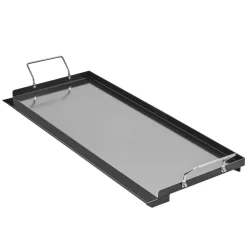 VEVOR Carbon Steel Griddle, 32x14 inch Universal Flat Top Rectangular Plate, Gas Grill Griddle for BBQ Grill, Teppanyaki, Portable Family Cookware with Handle, for Camping Tailgating Party