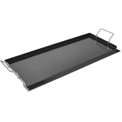 VEVOR Carbon Steel Griddle, 32x14 inch Universal Flat Top Rectangular Plate, Gas Grill Griddle for BBQ Grill, Teppanyaki, Portable Family Cookware with Handle, for Camping Tailgating Party