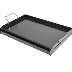 VEVOR Carbon Steel Griddle, 24x16 inch Universal Flat Top Rectangular Plate, Gas Grill Griddle for BBQ Grill, Teppanyaki, Portable Family Cookware with Handle, for Camping Tailgating Party