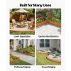 VEVOR Carbon Steel Landscape Edging, 40 ft x 6 in Steel Edging for Landscaping with Gloves, Easy-to-Install Bendable Metal Strips, Metal Garden Edge Border for Flower Bed, Yard Pathway, Rust