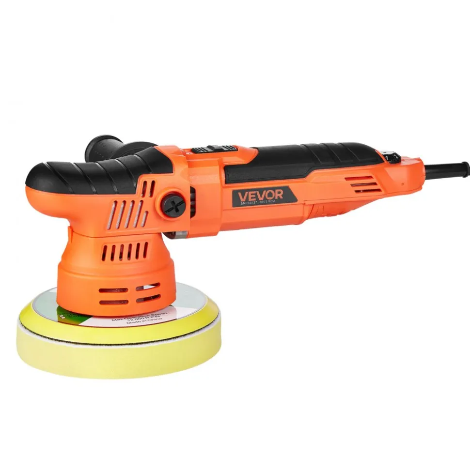 VEVOR Car Buffer Polisher, 6-Inch Dual Action Polisher Buffer Waxer, 650W 6 Variable Speeds 2000-6800RPM Random Orbital Polisher Kit for Cars Detailing, Waxing, Polishing