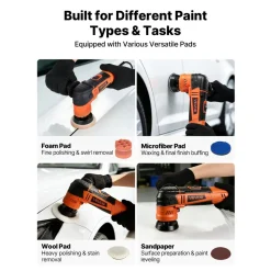 VEVOR Car Buffer Polisher, 1.2