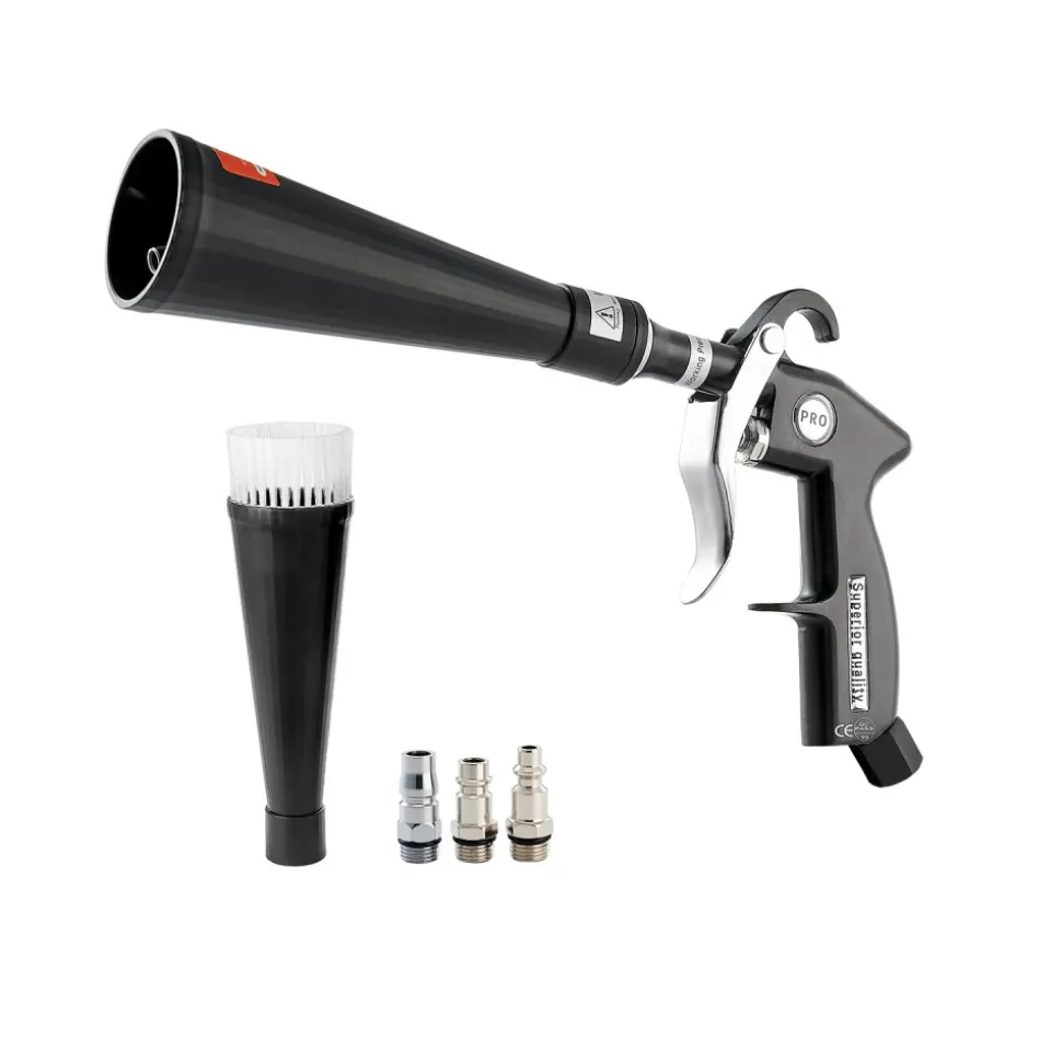 VEVOR Car Cleaning Gun, 6-9.2 Bar High-Pressure Air Blow Gun with 2 Set Nozzles, 360° Rotating Nozzle for Complete Cleaning, Quickly Blasts Dirt and Dust from Surface, Work with 1/4 NPT Air Compressor