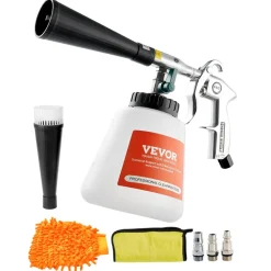 VEVOR Car Cleaning Gun, 6-9.2 Bar High-Pressure Air Blow Gun with 2 Set Nozzles, 360° Rotating Nozzle for Thorough Cleaning, Quickly Blasts Dirt and Dust from Surface, Work with 1/4 NPT Air Compressor