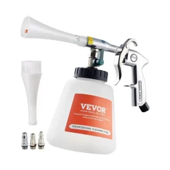 VEVOR Car Cleaning Gun, 6-9.2 Bar High-Pressure Air Blow Gun with 2 Set Nozzles & 1L Liquid Bottle, Vortex Cleaning Gun, Quickly Blasts Dirt and Dust from Surface, Work with 1/4 NPT Air Compressor