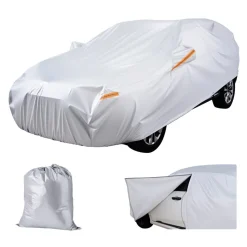 VEVOR Car Cover, Car Cover Waterproof for Toyota Camry Mid Size Sedan, Custom-fit All Weather Sun Rain Wind Frost Dust Snow Protection Full Exterior Covers with Door Zipper and Cotton Lining, Silver