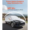VEVOR Car Cover, Car Cover Waterproof for Toyota RAV4 Compact SUV, Custom-fit All Weather Sun Rain Wind Frost Dust Snow Protection Full Exterior Covers with Door Zipper and Cotton Lining, Silver