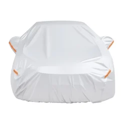 VEVOR Car Cover, Car Cover Waterproof for Toyota RAV4 Compact SUV, Custom-fit All Weather Sun Rain Wind Frost Dust Snow Protection Full Exterior Covers with Door Zipper and Cotton Lining, Silver