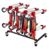 VEVOR Car Dolly Rack, Storage Rack with 360° Rotatable Wheels, Hydraulic Ratchet Trolley Jack Stand Organizer, Jack Stands Holder Storage Rack, 4-Dolly Capacity, Compatible with Most Dollies