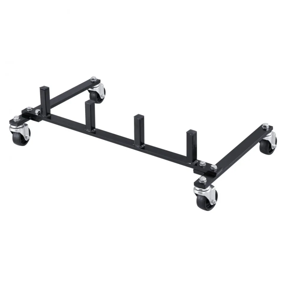 VEVOR Car Dolly Rack, Storage Rack with 360° Rotatable Wheels, Hydraulic Ratchet Trolley Jack Stand Organizer, Jack Stands Holder Storage Rack, 4-Dolly Capacity, Compatible with Most Dollies
