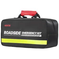 VEVOR Car Emergency Kit, 2-in-1 First Aid Kit with Jumper Cables, Essential Roadside Emergency Car Kits for Vehicle, Travel and Home, 32-Piece Auto Road Side Assistance Tools with Medical Aid Kits