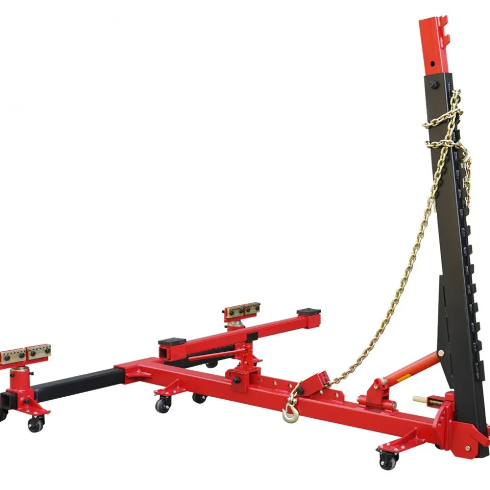VEVOR Car Frame Puller Set, 6 Ton PSI Air Pump Frame Puller, 10000 PSI Foot-Operated Hydraulic Pump, 3 Ton Air Bag Jack, Auto Body Frame Straightener, with Double-Head Clamps And Casters