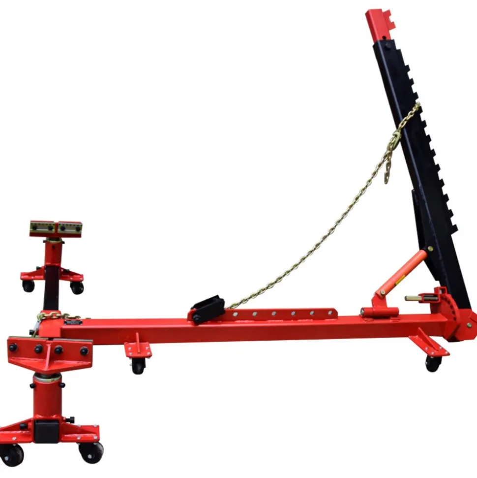 VEVOR Car Frame Puller Set, 6 Ton PSI Air Pump Frame Puller, 10000 PSI Foot-Operated Hydraulic Pump, 3 Ton Air Bag Jack, Auto Body Frame Straightener, with Double-Head Clamps And Casters