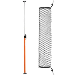 VEVOR Cargo Bar, Cargo Bar Adjustable from 40" to 73", Heavy-duty Steel Cargos Stabilizer with Storage Net & Non-Slip Foot Pads, Telescoping Load Lock Bars Stop Sliding for SUVs, Sedans