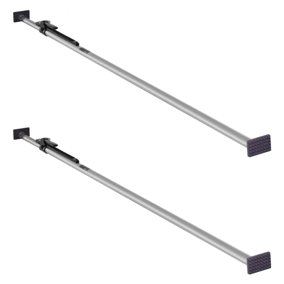 VEVOR Cargo Bar, Cargo Bar Adjustable from 89" to 104", Heavy-duty Steel Cargos Stabilizer with Non-Slip Foot Pads, Truck Bed Load Lock Bars for Box Trucks, Semi-Trailers, Trailers (2PCS)