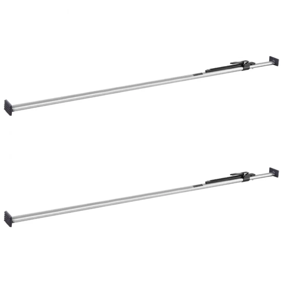 VEVOR Cargo Bar, Cargo Bar Adjustable from 89" to 104", Heavy-duty Steel Cargos Stabilizer with Non-Slip Foot Pads, Truck Bed Load Lock Bars for Box Trucks, Semi-Trailers, Trailers (2PCS)