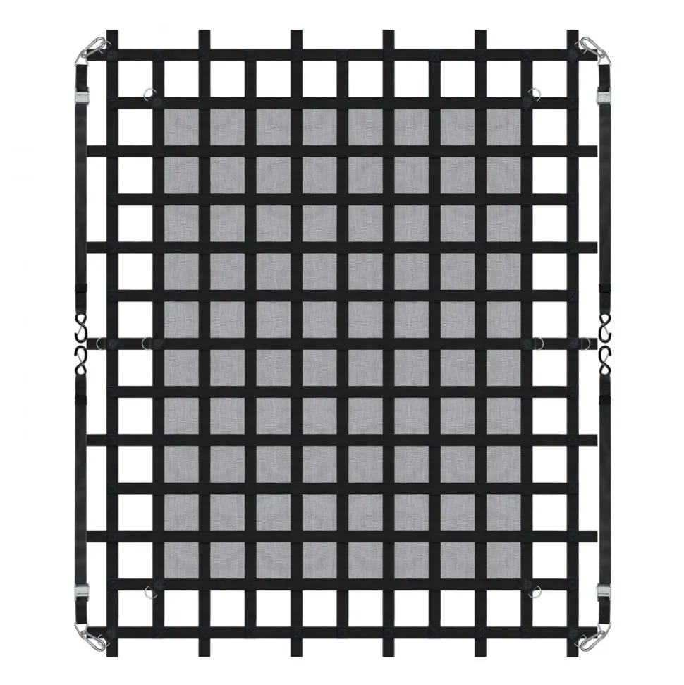 VEVOR Cargo Net, 96 in x 81 in, Heavy Duty Truck Cargo Net for Truck Bed, 4 Adjustable Straps with Carabiners & S-Hooks, Wear-resistant & Weather-proof, Suitable for Pickup, Truck, Jeep, SUV, Boat