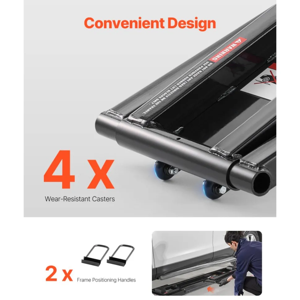 VEVOR Car Lift, 7000 lbs Capacity Car Lifts for Home Garage, 3-Level Adjustable with 29.4" Lift Height & Remote Control, Auto Lock Portable Car Lift with 4 Rubber Pads & 4 Lifting Columns
