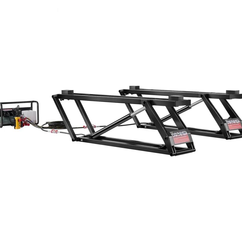 VEVOR Car Lift, 7000 lbs Capacity Car Lifts for Home Garage, 3-Level Adjustable with 29.4" Lift Height & Remote Control, Auto Lock Portable Car Lift with 4 Rubber Pads & 4 Lifting Columns