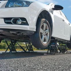 VEVOR Car Lift, 7,000 LBS Capacity Portable Car Lift, with Extended-Length Plates, 26.8