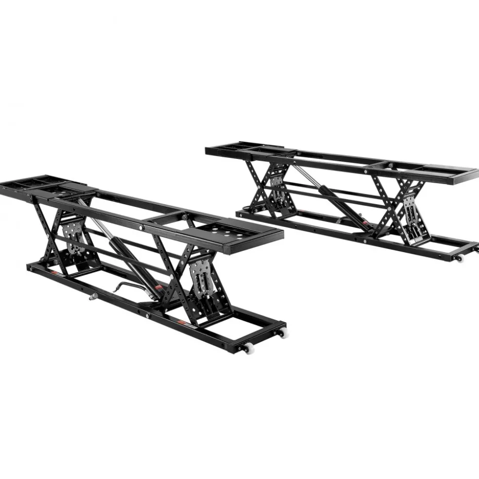 VEVOR Car Lift, 25.6" Max. Height, 5,000 LBS Capacity Portable Car Lift, with Extended-Length Plates, Heavy-duty Carbon Steel Truck Lift with 120V Power Unit, Auto Car Jack Lifts for Home Garage Shop
