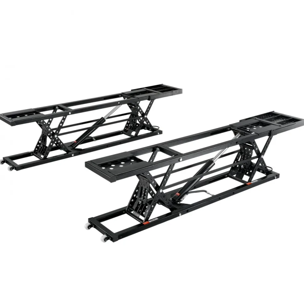 VEVOR Car Lift, 25.6" Max. Height, 5,000 LBS Capacity Portable Car Lift, with Extended-Length Plates, Heavy-duty Carbon Steel Truck Lift with 120V Power Unit, Auto Car Jack Lifts for Home Garage Shop