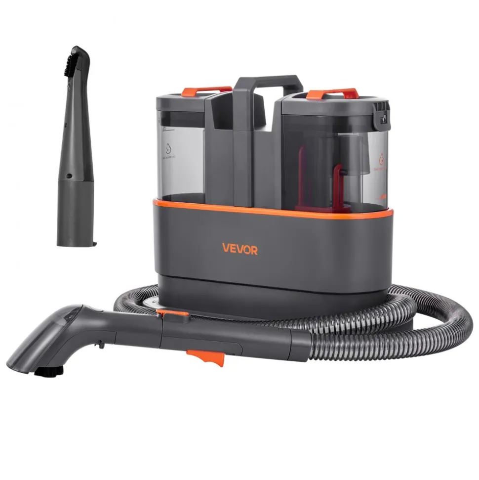 VEVOR Carpet Cleaner Machine, 50.72 oz Clean Water Tank & 27.05 oz Dirty Water Tank, Portable Upholstery Shampooer, 11.5Kpa Handheld Furniture Extractor, Spot and Stain Deep Cleaner for Rug Couch Car