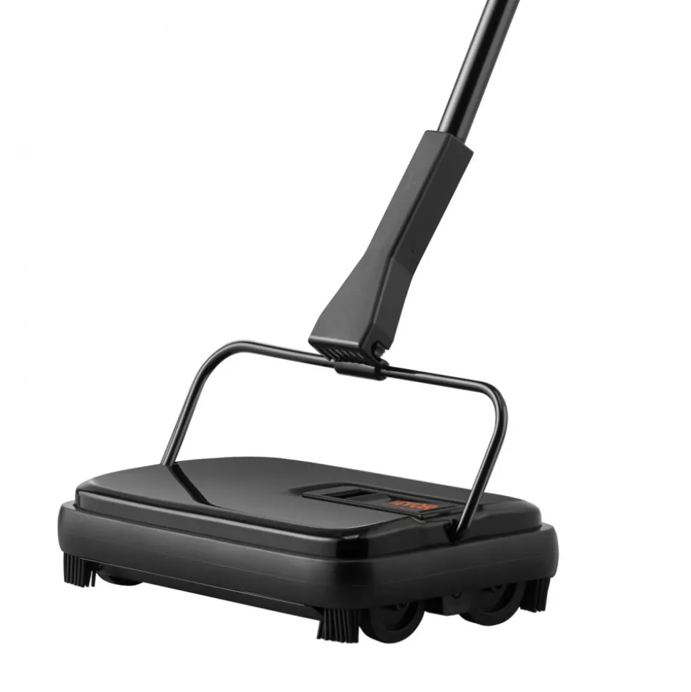 VEVOR Carpet Sweeper, 7.87 in Sweeping Paths, Floor Sweeper Manual Non Electric, 300 ml Dustbin Capacity with Comb for Home Office Rugs Hardwood Surfaces Wood Floors Laminate, Cleans Dust Pet Hair