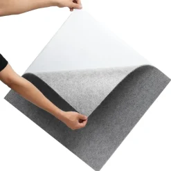 VEVOR Carpet Tiles Peel and Stick, 24” x 24” Squares Self Adhesive Carpet Floor Tile, Soft Padded Carpet Tiles, Easy Install DIY for Bedroom Living Room Indoor Outdoor (9Tiles, Light Gray)