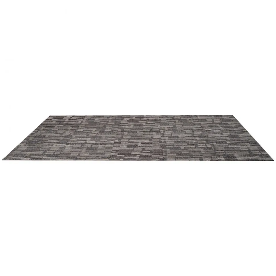 VEVOR Carpet Tiles Reusable 24x24 inch, 24 PCS Modular Carpet Square Rug, Commercial Floor Soft Padded for Seamless Cover 96sq.ft², Easy DIY for Living Room Bedroom Office Indoor,Gray & Brown