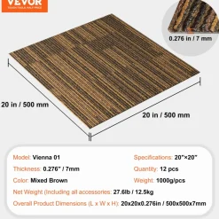 VEVOR Carpet Tiles Reusable, 20