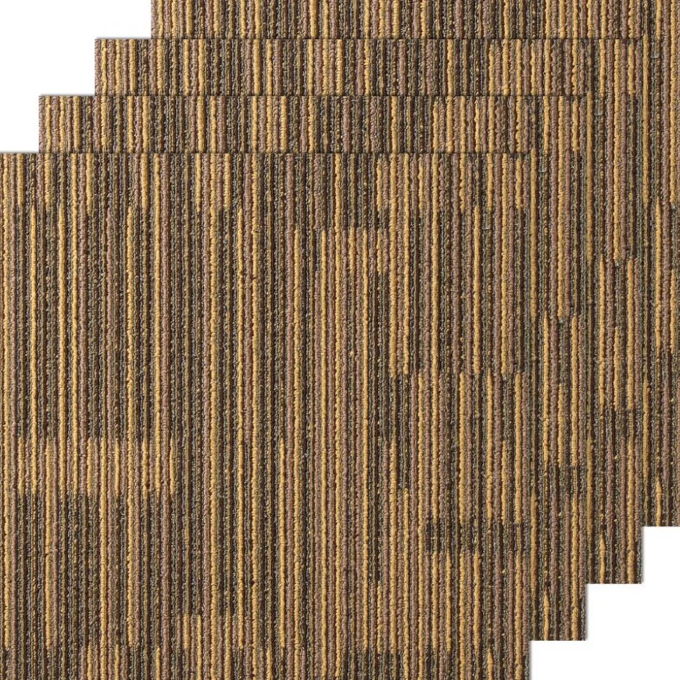 VEVOR Carpet Tiles Reusable, 20"x 20"Carpet Squares With Padding Attached, Soft Padded Carpet Tiles, Easy Install DIY for Bedroom Living Room (12Tiles, Mixed Brown)