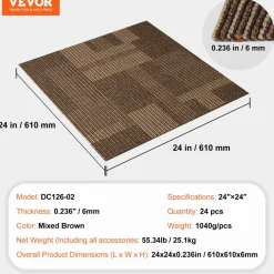 VEVOR Carpet Tiles Reusable, 20