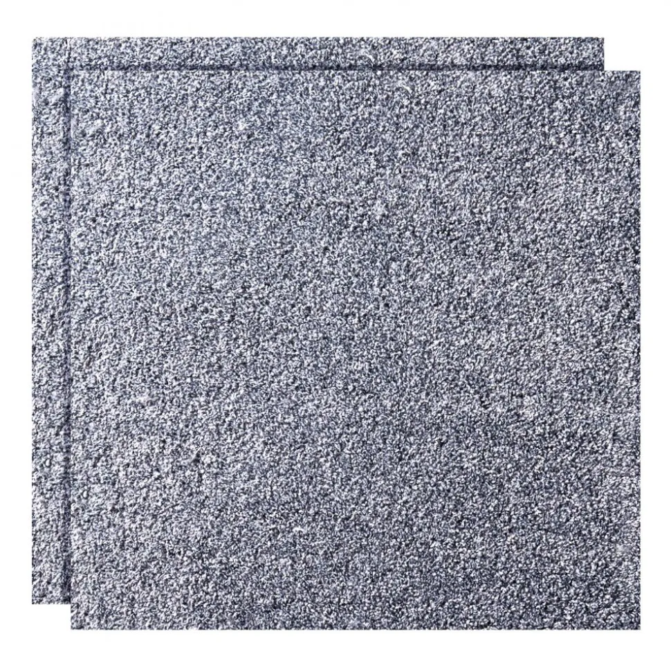 VEVOR Carpet Tiles 18x18 inch, 10 Pack Carpet Square Rug Detachable & Damage-free, Self Adhesive Home Floor Soft Plush Padded for 22.5sq.ft Coverage, Easy DIY for Living Room & Bedroom, Gray
