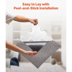 VEVOR Carpet Tiles 24x24 inch, 20 Pack Peel and Stick Carpet Square Rug, Self Adhesive Commercial Floor Soft Padded for Seamless Cover 80sq.ft², Easy DIY Replacement for Living Room Office,Dark Brown