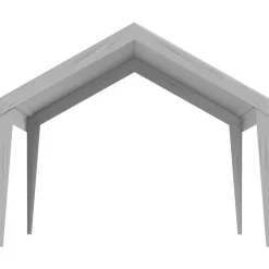 VEVOR Carport Replacement Canopy Cover 12 x 20 ft, Garage Top Tent Shelter Tarp Heavy-Duty Waterproof & UV Protected, Easy Installation with Ball Bungees,Grey (Only Top Cover, Frame Not Include)