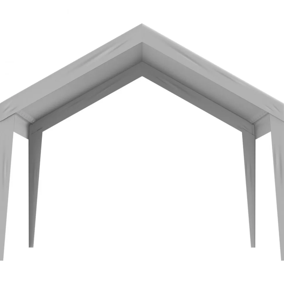 VEVOR Carport Replacement Canopy Cover 12 x 20 ft, Garage Top Tent Shelter Tarp Heavy-Duty Waterproof & UV Protected, Easy Installation with Ball Bungees,Grey (Only Top Cover, Frame Not Include)