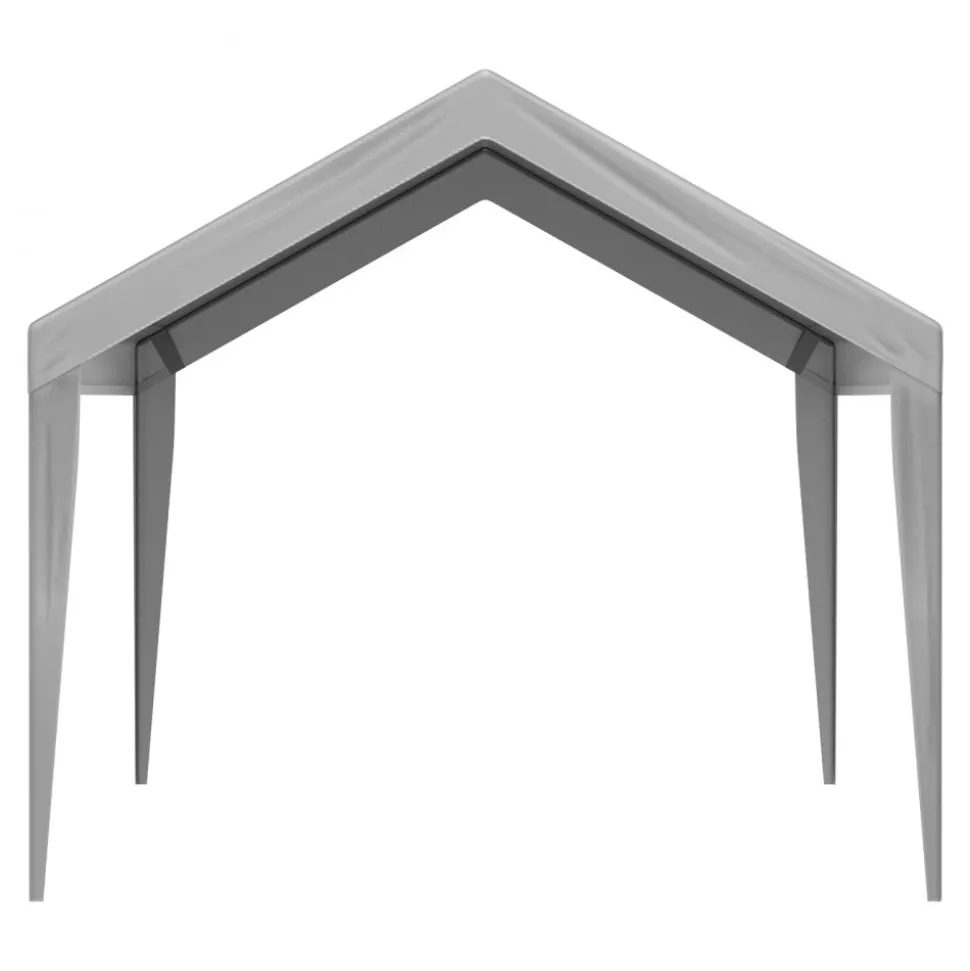 VEVOR Carport Replacement Canopy Cover 10 x 20 ft, Garage Top Tent Shelter Tarp Heavy-Duty Waterproof & UV Protected, Easy Installation with Ball Bungees,Grey (Only Top Cover, Frame Not Include)