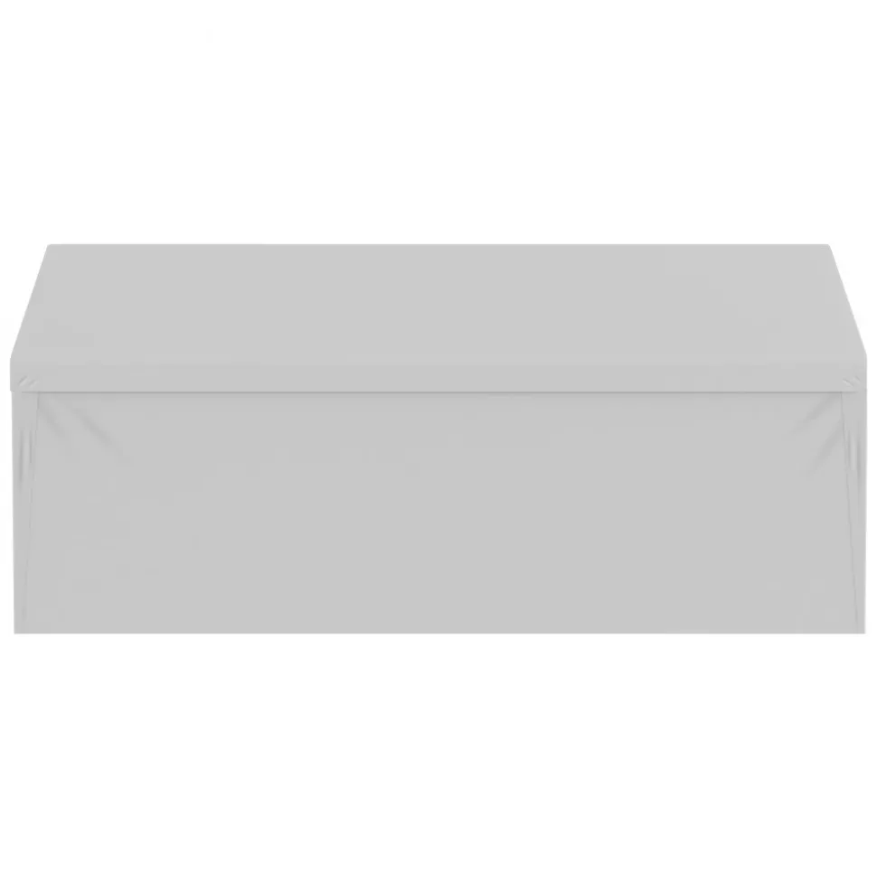 VEVOR Carport Replacement Canopy Cover Top + Side Wall 10 x 20 ft, Garage Tent Shelter Tarp Heavy-Duty Waterproof & UV Protected, Easy Installation with Ball Bungees,Grey (Frame Not Included)