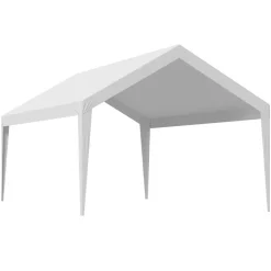 VEVOR Carport Replacement Canopy Cover 10 x 20 ft, Garage Top Tent Shelter Tarp Heavy-Duty Waterproof & UV Protected, Easy Installation with Ball Bungees,Beige (Only Top Cover, Frame Not Include)