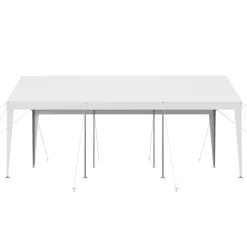 VEVOR Carport, 10 x 20 FT Outdoor Car Canopy, Potable Carport, Heavy Duty Galvanized Car Shelter, UV-Resistant & Water-Resistant, All-Season Protection, Storage Shed for Boat Motorcycle White