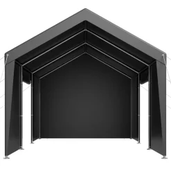 VEVOR Carport, 10 x 20 FT Outdoor Car Canopy, Potable Carport, Heavy Duty Galvanized Car Shelter, UV-Resistant & Water-Resistant, All-Season Protection, Storage Shed for Car Boat Motorcycle Grey