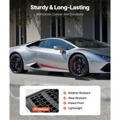 VEVOR Car Ramps, 2 PCS 20000 lbs GVW Capacity, 2.6 in Lift Height, Portable Low Profile Car Service Ramps for Home Garage Maintenance & Oil Changes, Heavy Duty for Low Chassis Vehicle & Support Jack