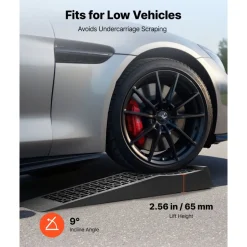 VEVOR Car Ramps, 4 PCS 20000 lbs GVW Capacity, 2.56 in Lift Height, Portable Low Profile Car Service Ramps for Home Garage Maintenance & Oil Changes, Heavy Duty for Low Chassis Vehicle & Support Jack