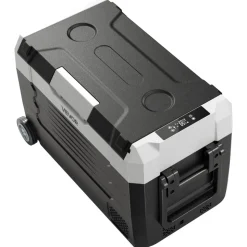 VEVOR Car Refrigerator, DC 12/24V AC100-240V Compressor Electric Cooler, -4°F to 68°F Truck Refrigerator with APP Control, Wheels & Dual Zone, 37 QT Cars Cooler for RVs, Boats, Camping, Fishing