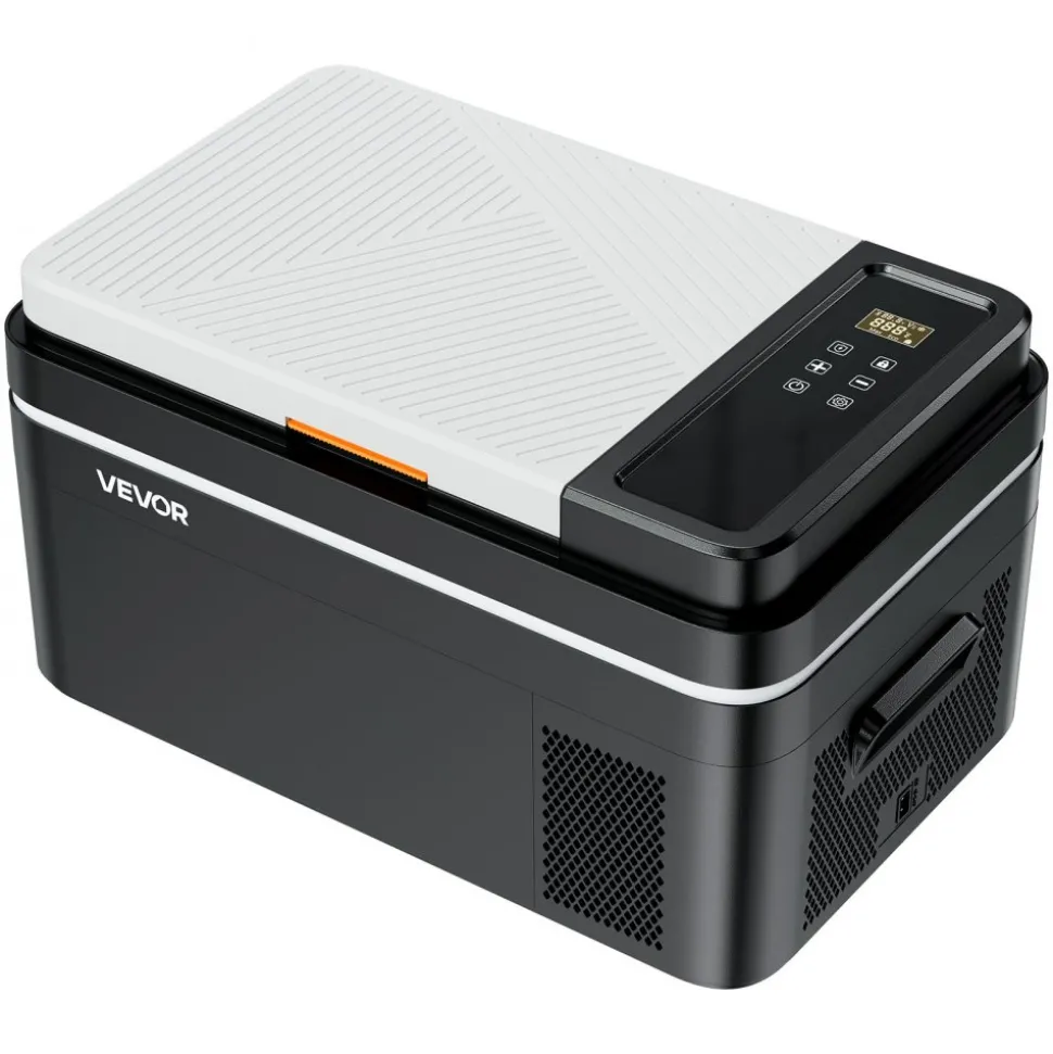 VEVOR Car Refrigerator, DC 12/24V AC100-240V Compressor Electric Cooler, -4°F to 68°F Car Fridge with APP Control, 23 QT Cars Freezer for RVs, Campsites, Boats, Camping, Fishing, 45W Portable Freezer