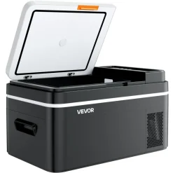 VEVOR Car Refrigerator, DC 12/24V AC100-240V Compressor Electric Cooler, -4°F to 68°F Car Fridge with APP Control, 23 QT Cars Freezer for RVs, Campsites, Boats, Camping, Fishing, 45W Portable Freezer