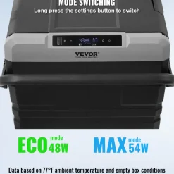 VEVOR Car Refrigerator, 12 Volt Car Refrigerator Fridge, 115 L Dual Zone Portable Freezer with Wheels and Handle, -4℉-68℉, 12/24V DC and 100-240V AC Compressor Cooler for Outdoor, Camping
